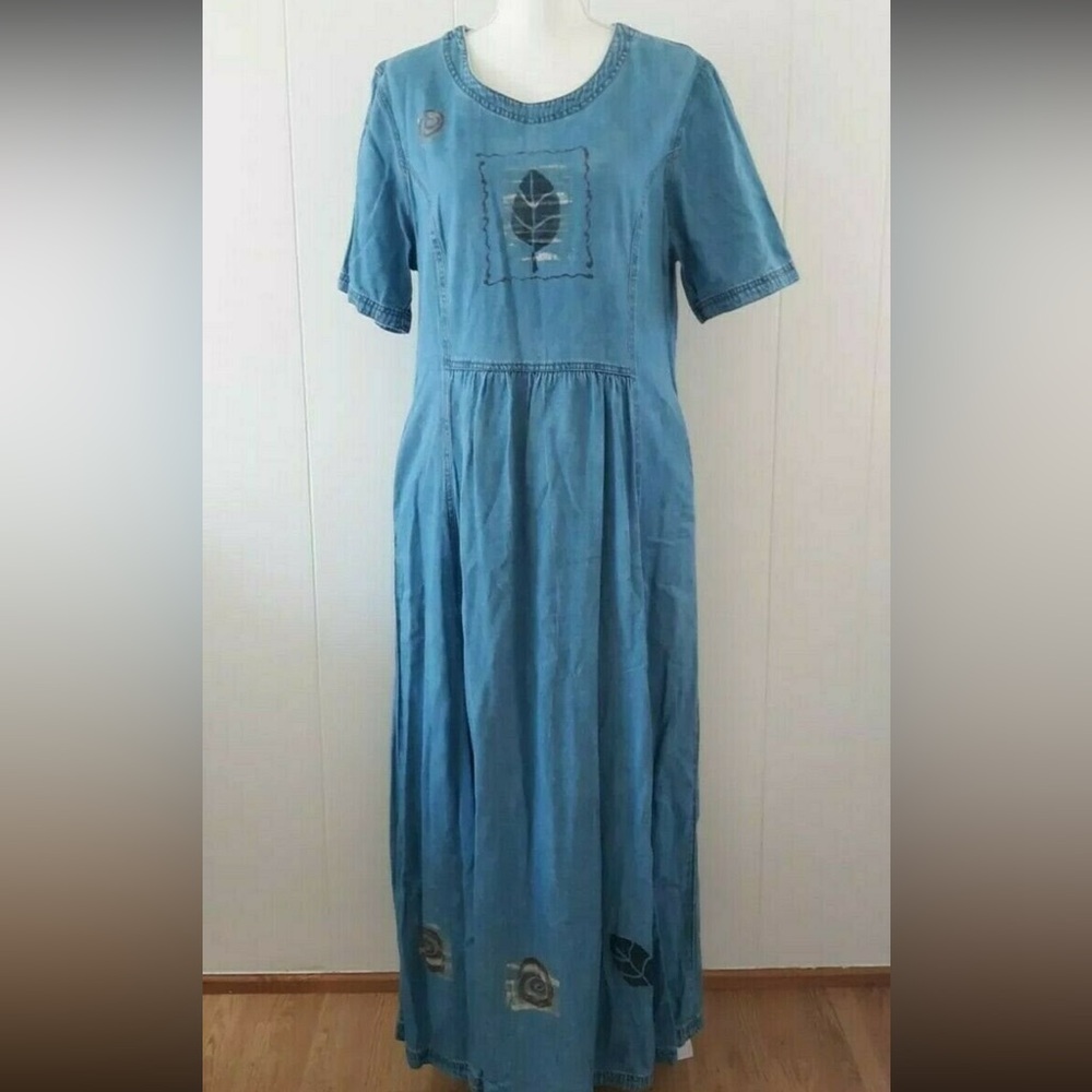Blue Denim Maxi Dress - XL